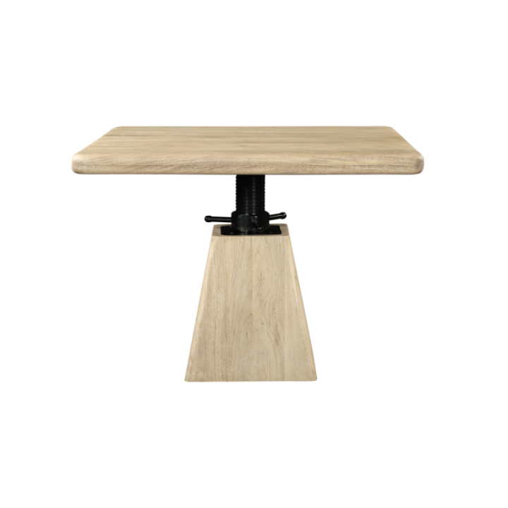Table en acacia massif modulable en hauteur ARCHIMÈDE