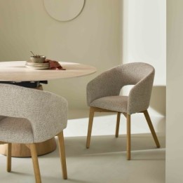 Chaise tapissée Ines - Lot de 2 pièces