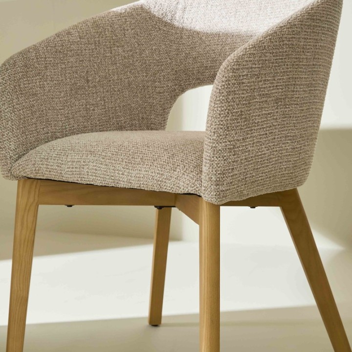 Chaise tapissée Ines - Lot de 2 pièces