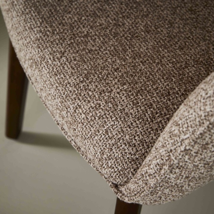 Lot de 2 chaises avec accoudoirs tapissée beige KARL
