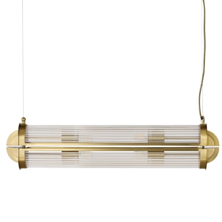 Lustre en verre et métal chromé GRAND REX