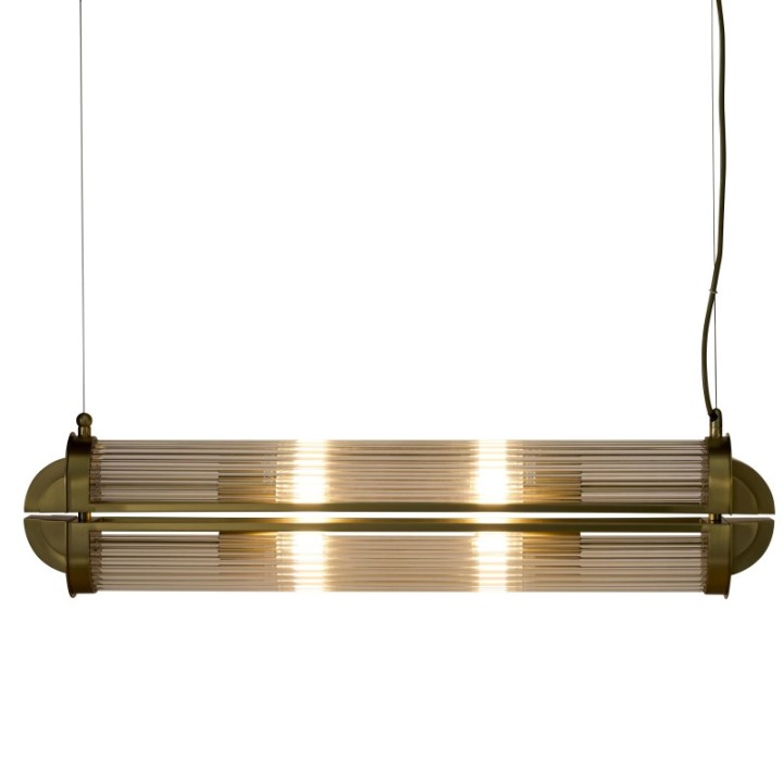 Lustre en verre et métal chromé GRAND REX